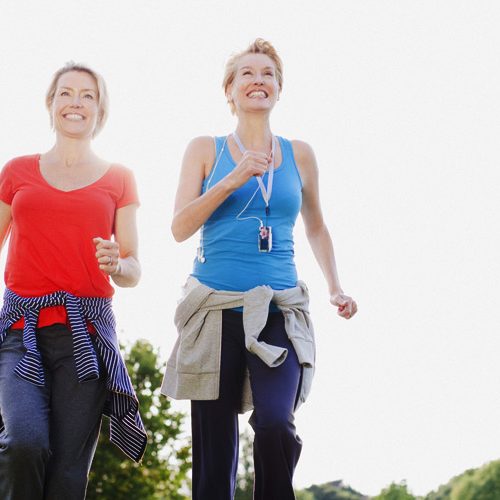Walking happily